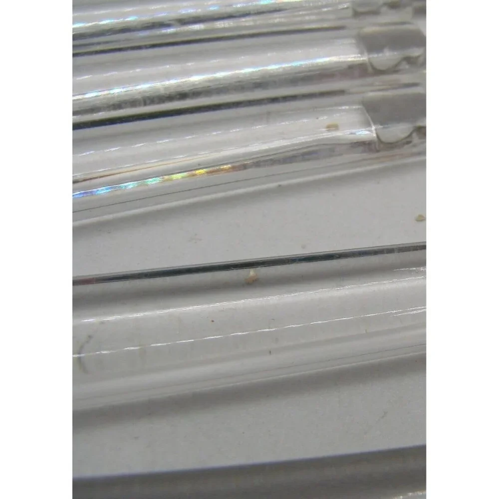Acrylic Party Flatware Stainless Steel Clear MCM NIB Vtg Forks (6) Speaders (3)